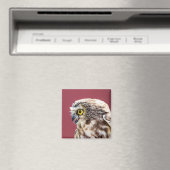 Nordsäge-Weiß-Portrait Magnet (In Situ (Geschirrspüler))