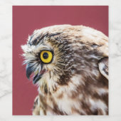Nordsäge-Weiß-Portrait Weinetikett (Einzelnes Label)