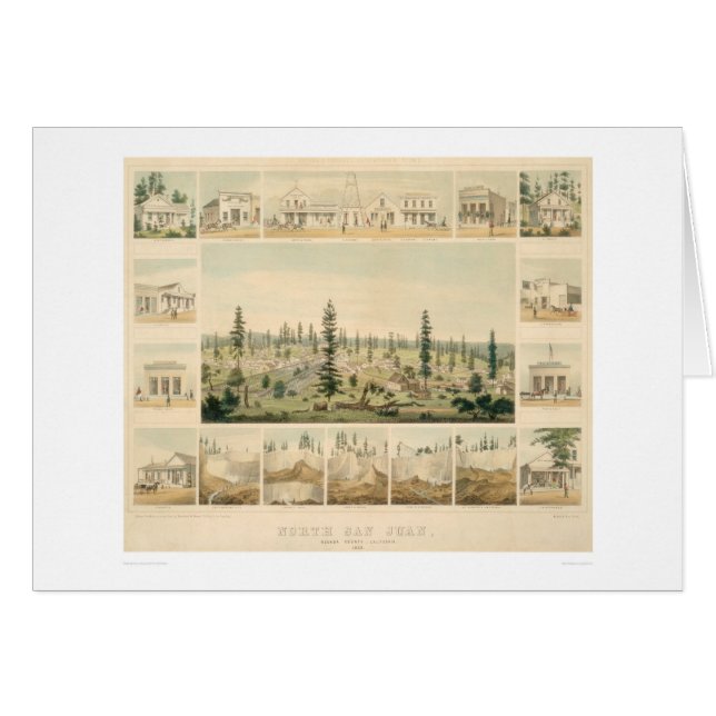 Nordsan juan, panoramische Karte 1858 (1567A) CA (Vorderseite (Horizontal))