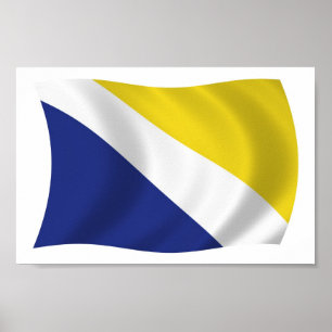 Nordschleswig-Flagge Poster Druck