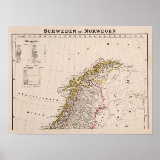 Nordschweden und Norwegen Poster (Vorne)