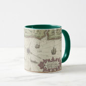 Nordsee Antike Karte Zwei-Tone-Tasse - Grün Tasse (VorderseiteRechts)
