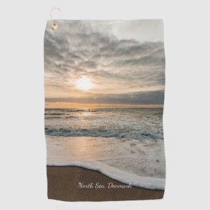 Nordsee, Dänemark malerischer Sonnenuntergang, Golfhandtuch