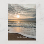 Nordsee, Dänemark malerischer Sonnenuntergang, Postkarte (Vorderseite)