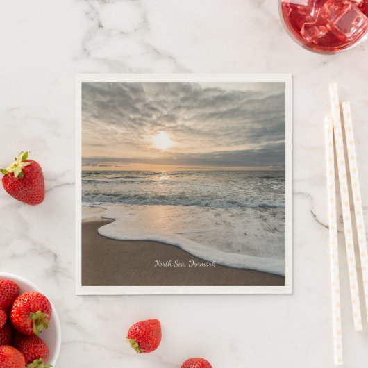 Nordsee, Dänemark malerischer Sonnenuntergang, Serviette (Beispiel)