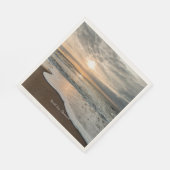 Nordsee, Dänemark malerischer Sonnenuntergang, Serviette (Ecke)