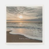 Nordsee, Dänemark malerischer Sonnenuntergang, Serviette (Vorderseite)