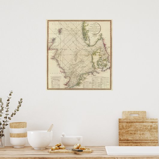 Nordsee, Kattegat Poster (Küche)