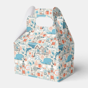 Nordsee-niedliches Gekritzel-Muster Geschenkschachtel