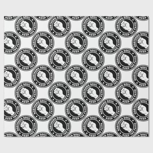 NordSoul Logoschwarzes Geschenkpapier (Flach)