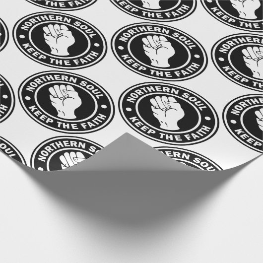 NordSoul Logoschwarzes Geschenkpapier (Ecke)
