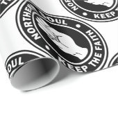 NordSoul Logoschwarzes Geschenkpapier (Rolleneckpunkt)
