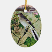 Nordspottdrossel Keramik Ornament (Vorne)