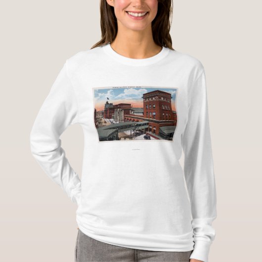 Nordstation - Eisenbahn-Depot T-Shirt (Vorderseite)