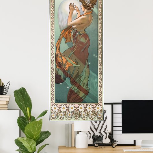 Nordstern von Alphonse Mucha Poster (Heimbüro)
