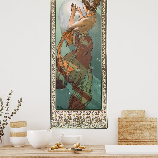 Nordstern von Alphonse Mucha Poster (Küche)