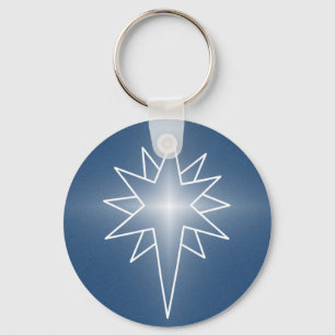 Nordstern-Weihnachtsschlüsselanhänger, königsblau Schlüsselanhänger