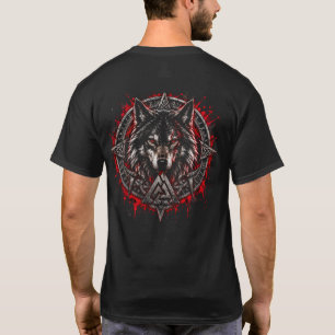 Nordsymbol Wolf – Fenrir Krieger-Emblem T T-Shirt