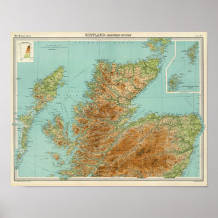 Nordteil Schottlands Poster