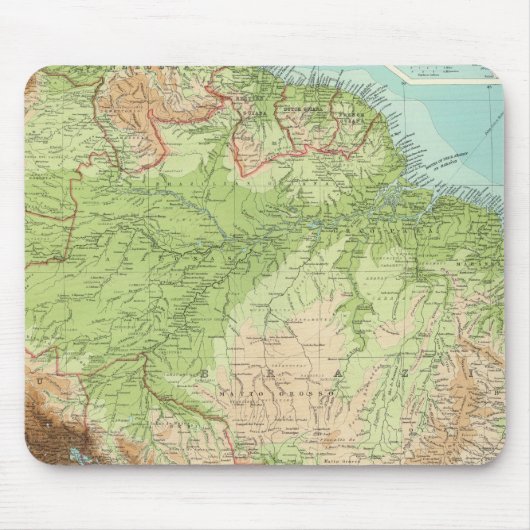 Nordteil Südamerikas Mousepad (Vorne)
