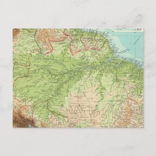 Nordteil Südamerikas Postkarte (Vorderseite)