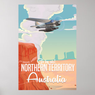 Nordterritorium Australien Reise Cartoon Poster