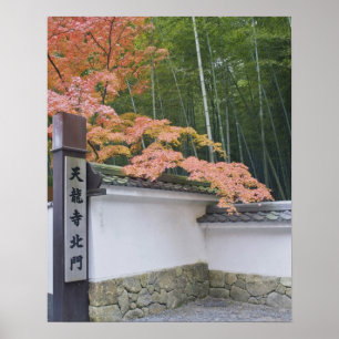 Nordtor des Tenryuji-Tempels Poster