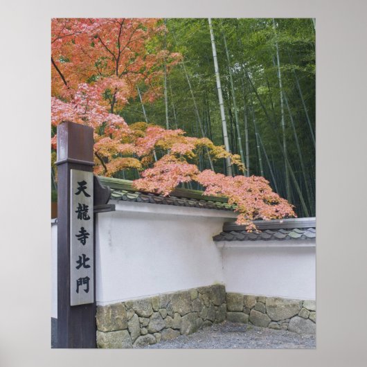 Nordtor des Tenryuji-Tempels Poster (Vorne)