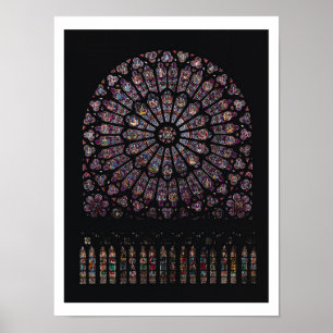 Nordtransept Rosenfenster, die Jungfrau Poster