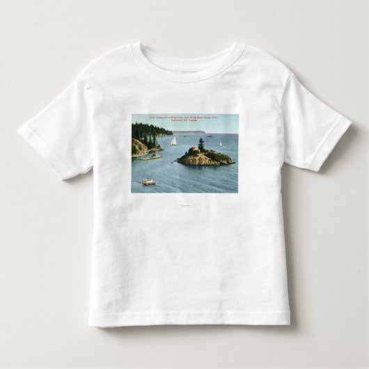 Nordufer-Marine-Antriebs-Ansicht des Punkt-Graus Kleinkind T-shirt (Vorderseite)