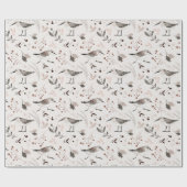 Nordvögel Twigs Berries Blätter Botanicals Geschenkpapier (Flach)