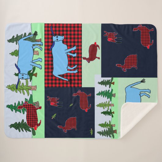 Nordwälder Lumberjackrabbit und Babe-Decke Sherpadecke (Vorderseite (Horizontal))