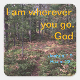 Nordwaldpfad im Frühfall Quadratischer Aufkleber