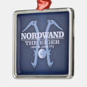Nordwand "The Eiger" Silbernes Ornament (Links)