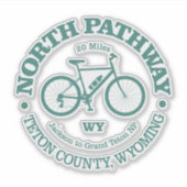 Nordweg (Fahrradweg) Aufkleber (Vorderseite)