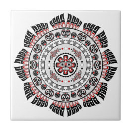 Nordwest Indianerisch-Amerikanische Kunst Mandala Fliese