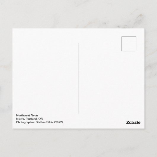 Nordwest Neon: Nick. Postkarte (Rückseite)