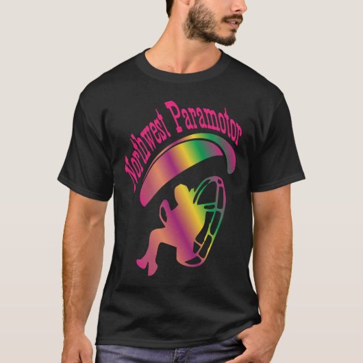 Nordwest Paramotor Rosa Regenbogen T-Shirt (Vorderseite)
