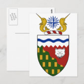 Nordwest-Territorien (Kanada) Wappen-Coat Postkarte (Vorne/Hinten)