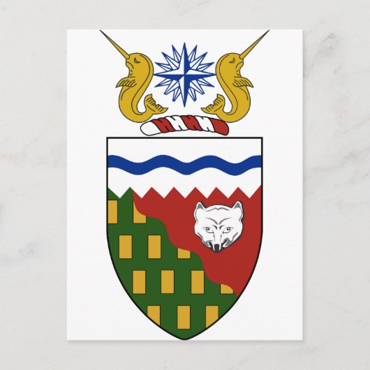 Nordwest-Territorien (Kanada) Wappen-Coat Postkarte (Vorderseite)