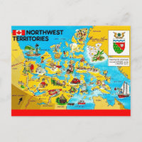 Nordwest-Territorien-Karte Postkarte