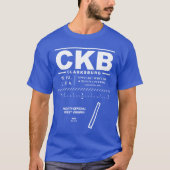 Nordwest-Virginia Flughafen CKB T - Shirt (Vorderseite)