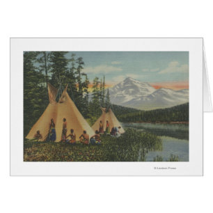 Nordwestamerikanischer Ureinwohner - zwei Teepees
