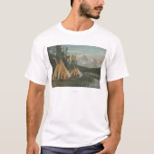 Nordwestamerikanischer Ureinwohner - zwei Teepees T-Shirt (Vorderseite)