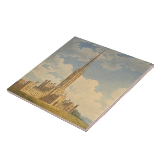 Nordwestansicht von Fonthill Abtei (w/c auf Fliese (Seite)