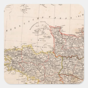 Nordwestfrankreich Quadratischer Aufkleber