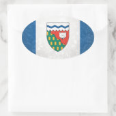 Nordwestgebiete Ovaler Aufkleber (Tasche)