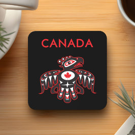 NordwestHaida Bird Dark Color Getränkeuntersetzer