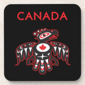 NordwestHaida Bird Dark Color Getränkeuntersetzer (Vorderseite)