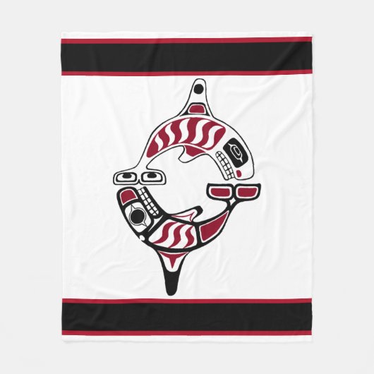 Nordwestküsten-Killerwal-Decke Fleecedecke (Vorderseite)